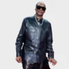 The Voice S28 Snoop Dogg Black Leather Jacket For Man